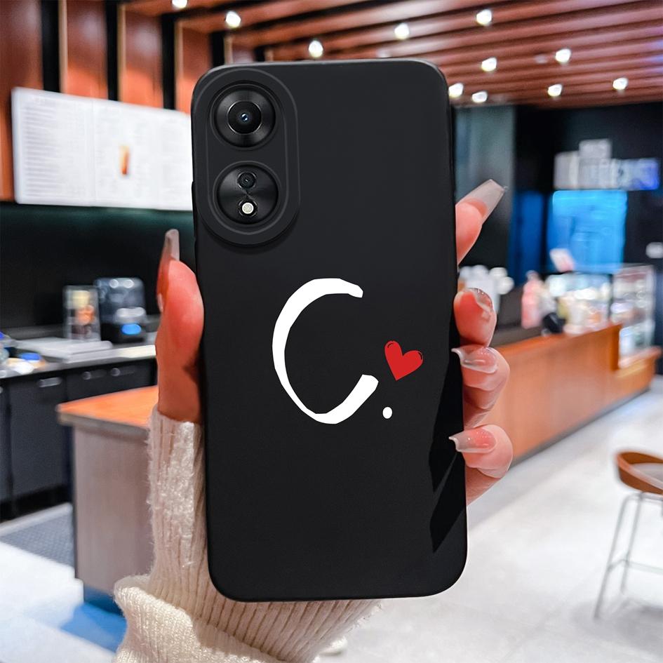 Case For Oppo A58 A57 A56 A55 A54 A53 A52 Phone Cover Popular Couple Letter Pattern High Quality Shockproof Silicone Protective Housing For Oppo Shell