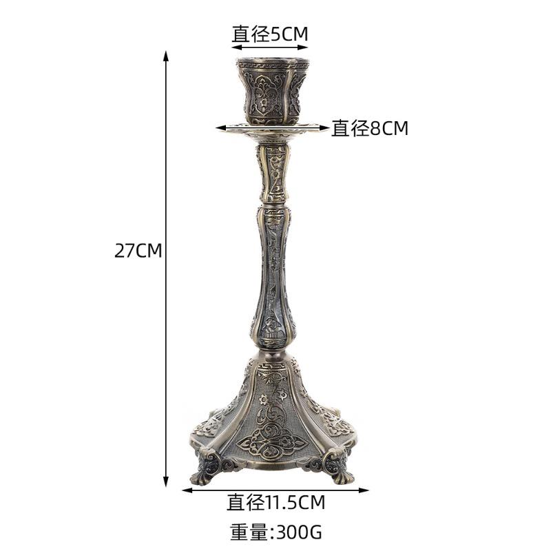 Retro Zinc Alloy Candle Holder Multi Head Candle Rack Wedding Decoration Candlestick Holder Candlelight Dinner Candles Stand
