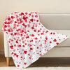 Lightweight Flannel Throw Blanket, Soft Cozy Heart Pattern Blanket, Warm Plush Home Decor Throw, Ideal Valentine's Gift for Couch & Bed