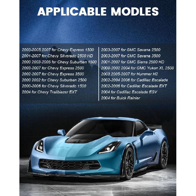 Fuel Injectors Kits ECCPP 8pcs High Performance Black 4 Hole Fuel Injector 17113553 17113698 for Cadillac for Chevy for GMC for Hummer