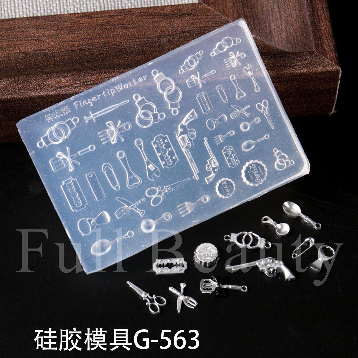 Новая форма для нейл-арта с гравировкой, ретро, трехмерная, столовые приборы, наручники, силиконовая форма