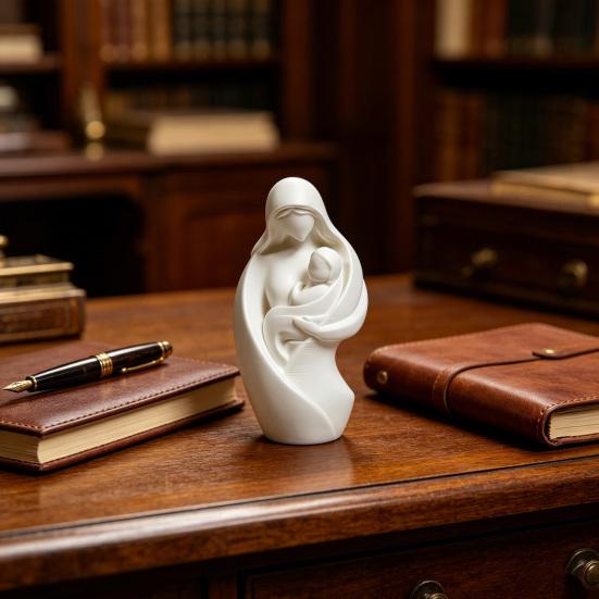 Mother Holding Newborn Sculpture 3D Printed Mom Baby Figurine New Mom Gifts for Mother's Day Easter Birthday