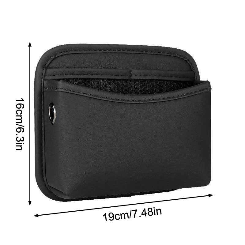 PU-Leder Auto-Organizer-Tasche Zum Sammeln Tasche Karten Telefon Schlüssel Klebekasten Selbstklebend Auto-Aufbewahrungstasche