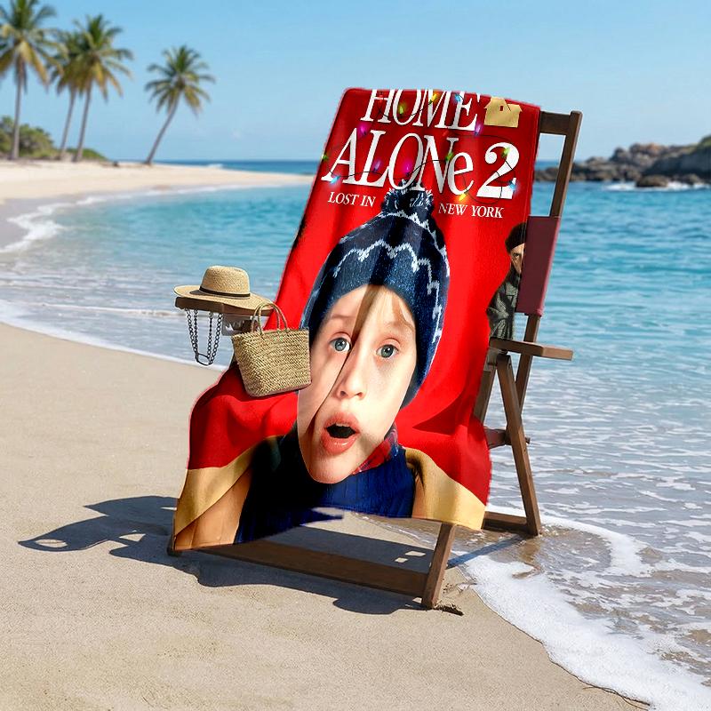 Home Alone Fashion Beach Towel: Ideal for Summer Adventures Soft, absorbent and quick drying suitable for swimming and bathing