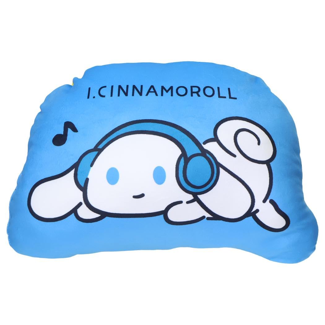 Marimo Craft Sanrio Cinnamoroll Cushion Cinnamoroll Plush Pillow Adorable Sanrio Interior Present Headphones Included W350 x H224mm Die-Cut - Cushion,