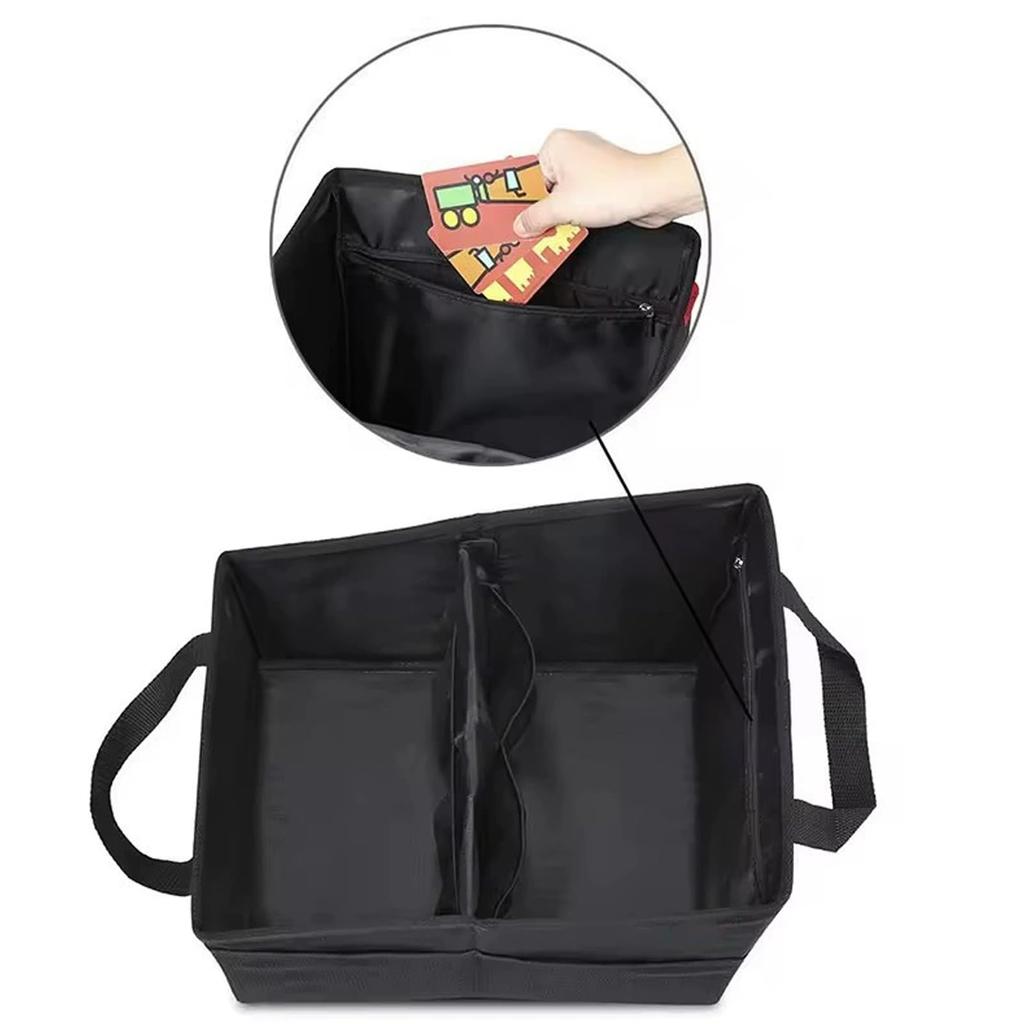 A savior for car interior Foldable car storage Fits in the trunk or as a seatback pocket for the passenger design offers large capacity for easy