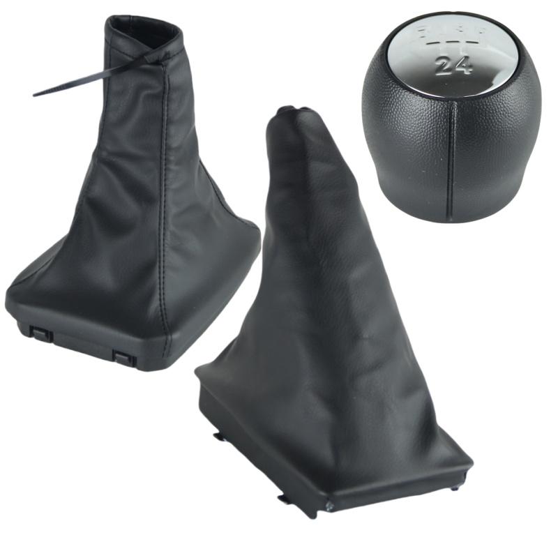 For OPEL CORSA C (01-06) TIGRA B (04-12) COMBO C(01-11) Car Gear Shift Knob Head Leather Gaiter Boot Cover Handbrake Case Collar