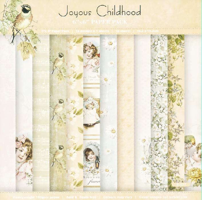 6-inch DIY Photo Album Background Paper - Single-sided, 12 Unique Designs (1 Sheet/Set)