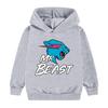 Módní a Pěkné MR BEAST Kreslený Anime Potisk Mikiny pro Kluky a Dívky Podzimní a Zimní Rodičovsko-Dětské Oblečení Mikina
