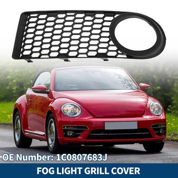 1C0807683J: Left Front Fog Light Grille Cover for 2006-2010 Volkswagen Beetle. None