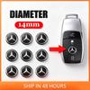 VFO1 14mm Car Remote Key Sticker Aluminum Emblem Decal For Mercedes Benz AMG Smart W205 C300 W203 W206 W108 W124 W126 W140 W168 W169.