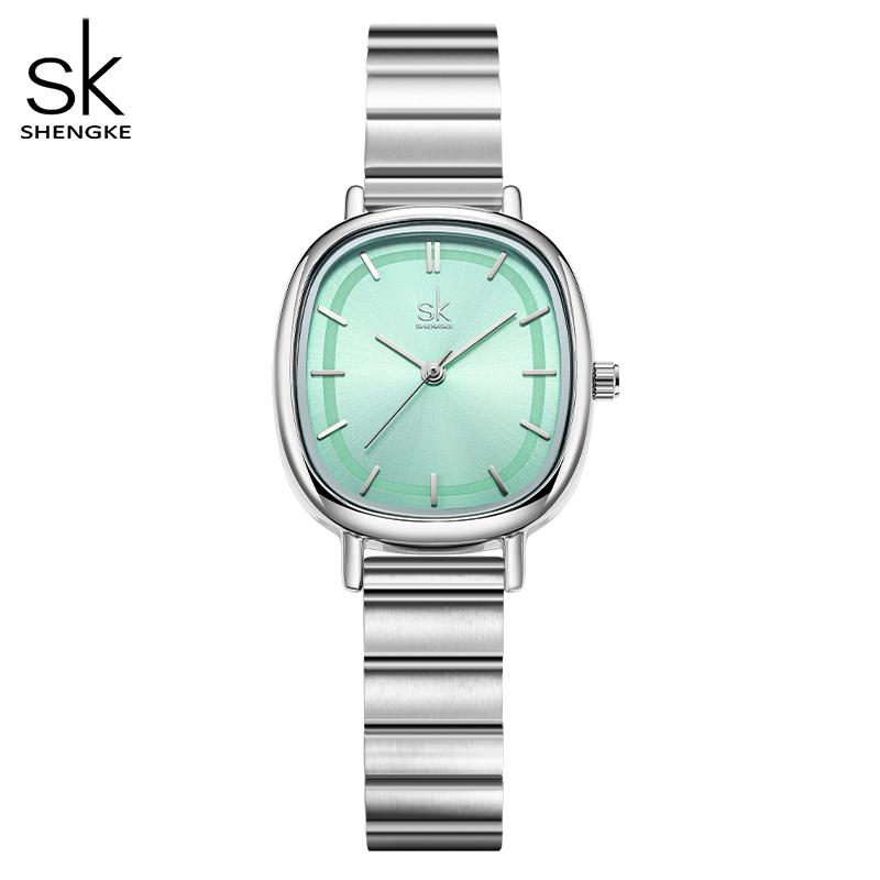 SHENGKE Relogio Feminino frauen Uhren Mode Schwarz Top Luxus Damen Quarz Armbanduhren Elegante frau Uhr SK Neue Design