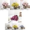 Artificial Silk Chrysanthemum Bouquet For Wedding Decor Home Office Styling