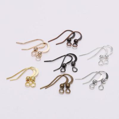 100 sztuk/partia 19*18mm kolczyki ustalenia komponenty kolczyków haki Twist Gold Multicolor dla majsterkowiczów akcesoria do wyrobu biżuterii