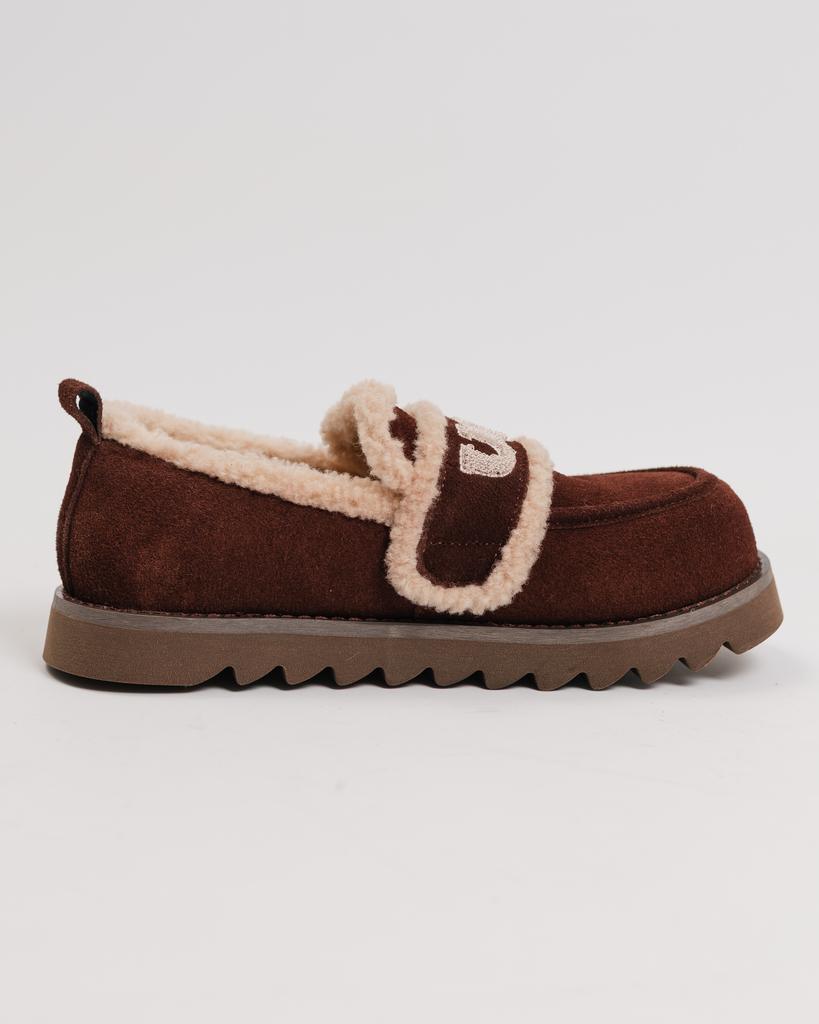 Loafers with Fur Lola Andy 16500 36 Brown Suede Fur