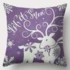 Frohe Weihnachten Dekokissenbezug Reh Baum Schneeflockenmuster geeignet für Zuhause Zimmer Wohnzimmer Sofa Kissenbezug