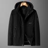 Men's Plus Size Windproof Hooded Down Jacket - Versatile, Warm, Stand Collar (2025 Winter Collection)