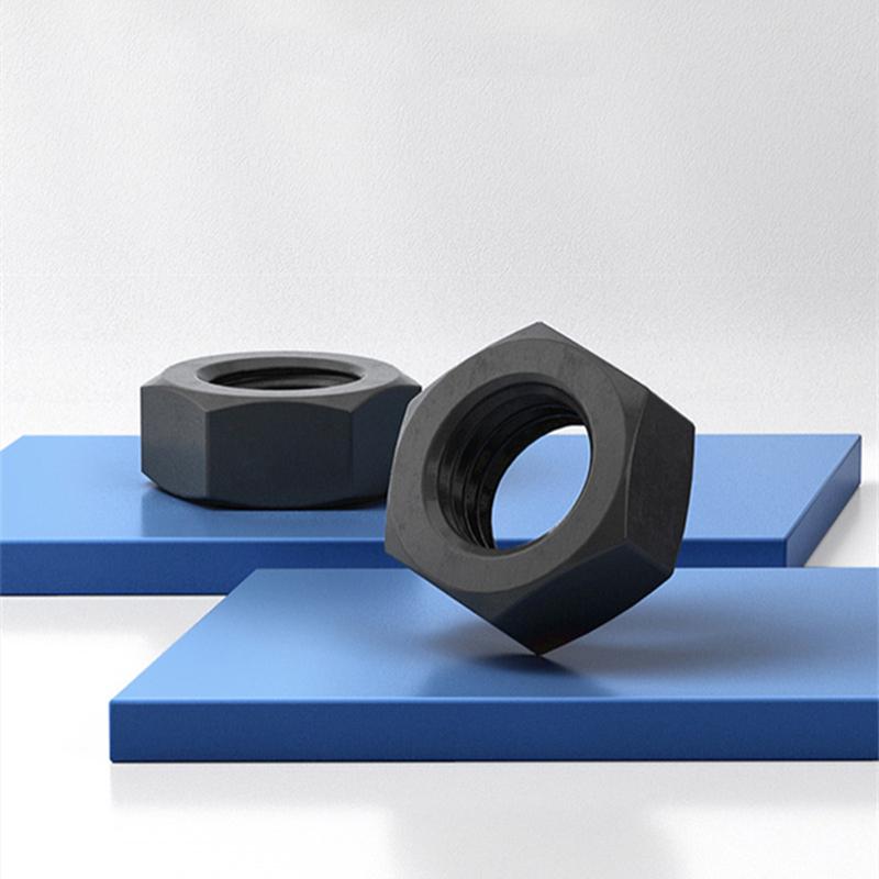 M2 M2.5 M3 M4 M5 M6 M8-M30 Czarna stal węglowa klasa 8 Wysokiej wytrzymałości nakrętka sześciokątna Wysokiej wytrzymałości nakrętka kołpakowa Nakrętka sześciokątna