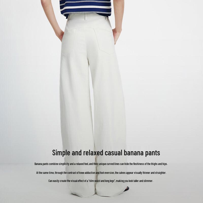 Navigare Women's Casual Wide-Leg Long Pants