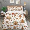 Set Biancheria da Letto a Tema Natalizio 3 Pezzi Set Copripiumino Singolo Matrimoniale Letto King Size Set Letto per Camera da Letto di Bambini Adulti Copripiumino Federa