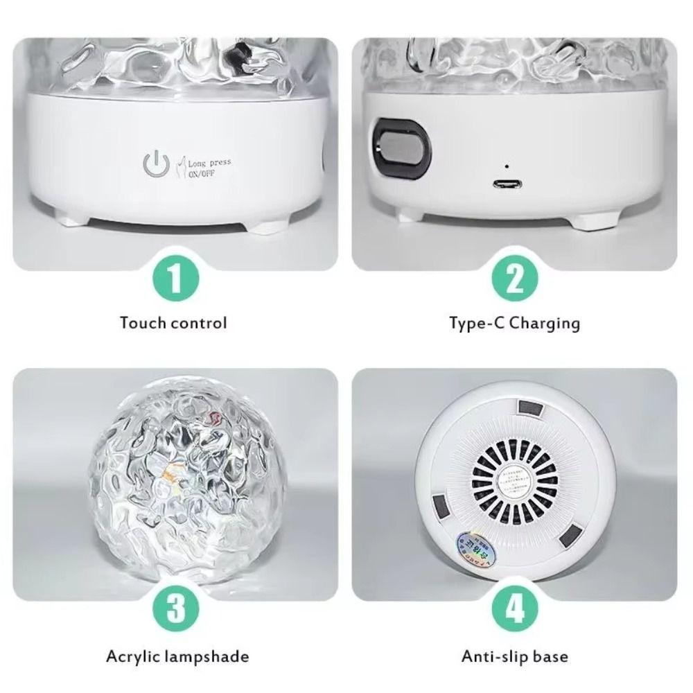 16 Colors Ocean Wave Projector Light Remote Control Water Ripple Lamp 3D Aurora Light  Home Decor