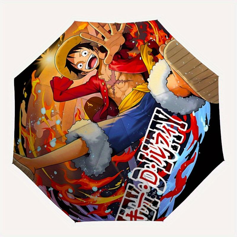 

One Piece D. Devil Fruit Automatic Folding Cute Umbrella - Lightweight, Retractable Design with 8-Rib Durability, Perfect for Outdoor Advent