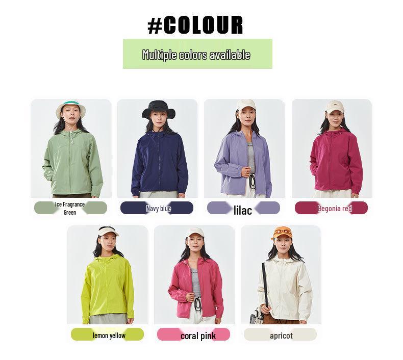 Women's Summer Outdoor Hooded Jacket - Cooling, UV-Resistant, Breathable, Loose-Fit Windbreaker for Sun Protection