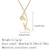 Kinitial 12 Birth Month Flower Pendant Necklaces For Women Snowdrop Choker Stainless Steel Jewelry Wedding Birthday Gift