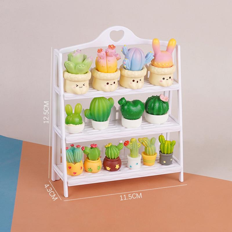 1/12 Dollhouse Display Shelf Bread Rack Flower Stand Model Dollhouse Mini Furniture Decoration Dolls House Accessories