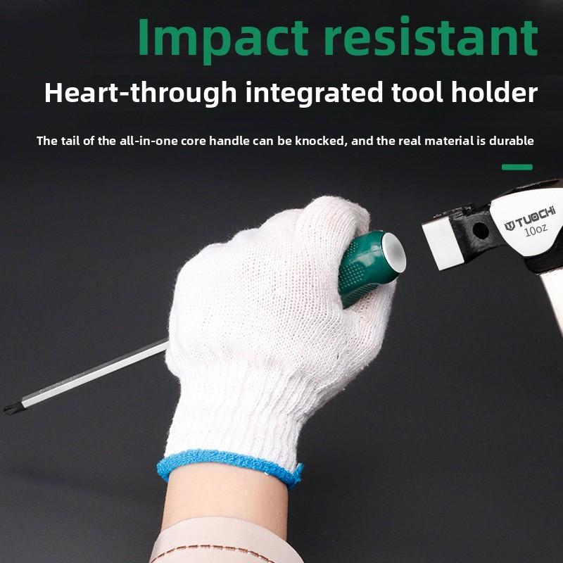 Damaly, Schlagbohrer für Percussion-Piercing, Einwort-Schlagschrauber, Kreuzschlitz-Schlagbit mit langem Schaft