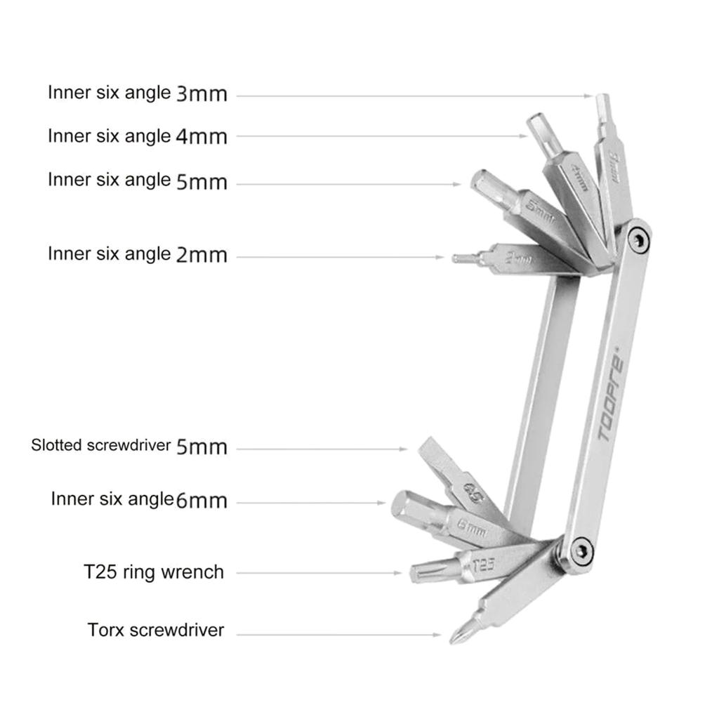 8 in 1 Bicycle Repair Tool Allen Screwdriver Wrench Mountain Bike Tool Multifunctional Screwdriver Tool Disassembly Kit