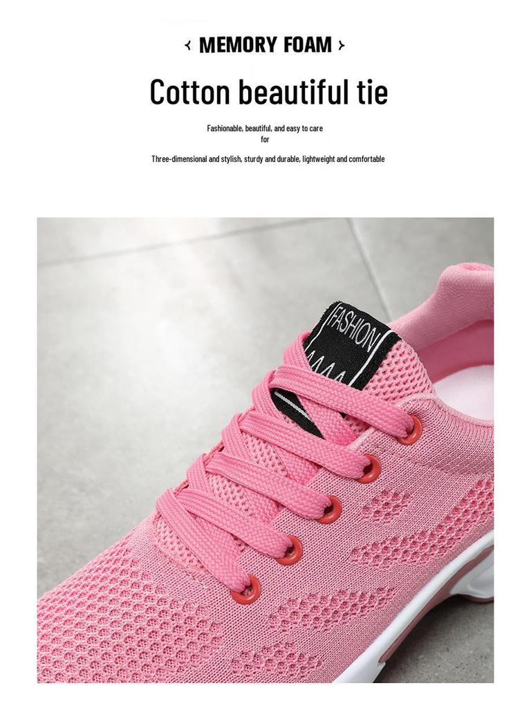 Women's Korean Style Casual Running Shoes – Breathable, Soft Sole, Air Cushion Design