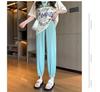 XS Petite Ice Silk Cropped Joggers for Women, Summer Thin 145cm - Look Taller with Carrot Lantern Style Pants
