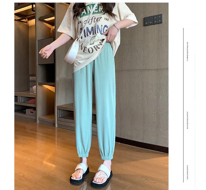 XS Petite Ice Silk Cropped Joggers for Women, Summer Thin 145cm - Look Taller with Carrot Lantern Style Pants