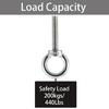 Heavy Duty M10X50mm Metal Eye Bolt Corrosion Resistant 200kg Safe Load Hanging Bolt Simple Installation for Outdoor