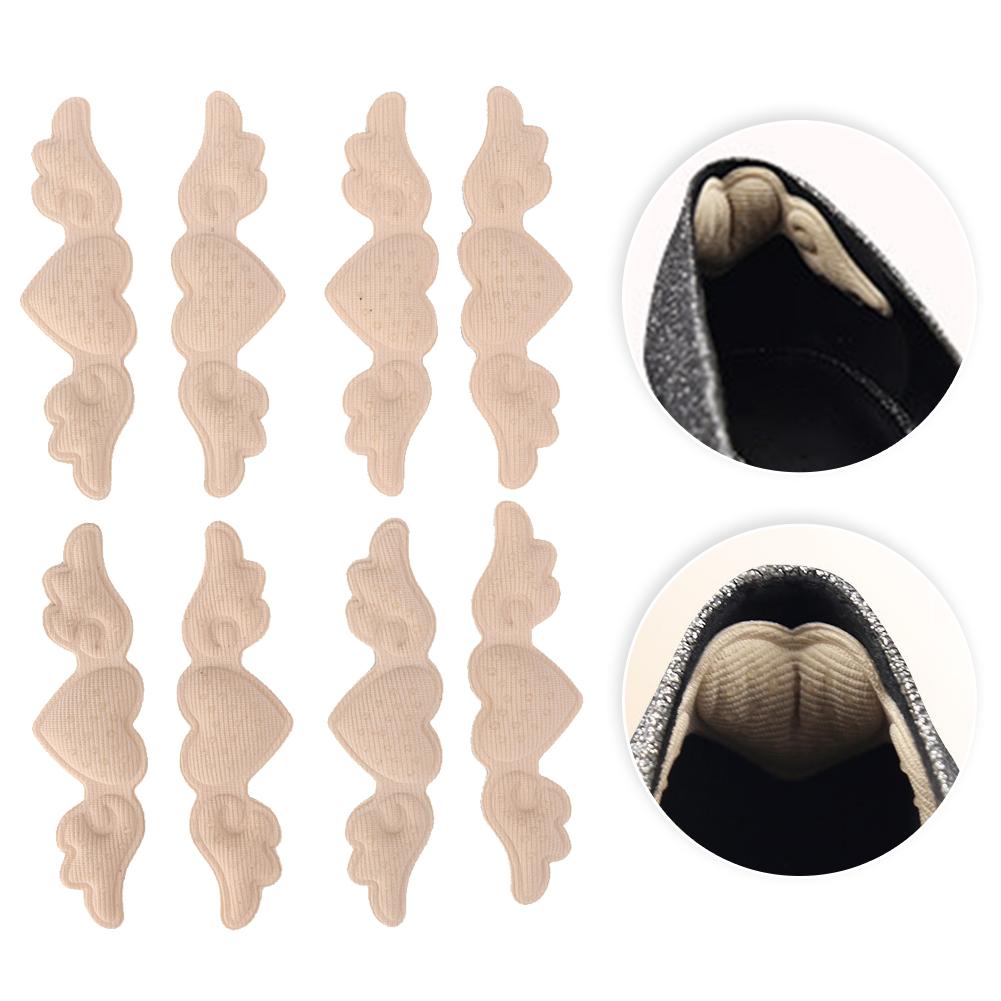 4 Pairs Soft Sponge Wear Resistant Heel Sticker Anti Blister Foot Protective Patch(Beige Thick Type 6mm )