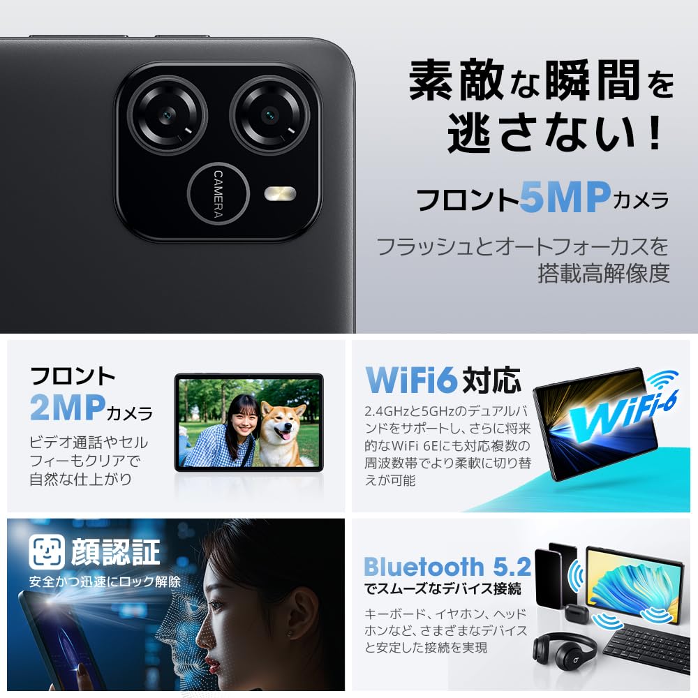 Neu für Android 15 Großbildmodell mit bis zu 1 TB 7000 mAh PD18W 5G Bluetooth Gesichtsfokus Kabellos Widevine L1 und 2025 Tablet. 10-Zoll Wi-Fi 16GB+128GB+Up