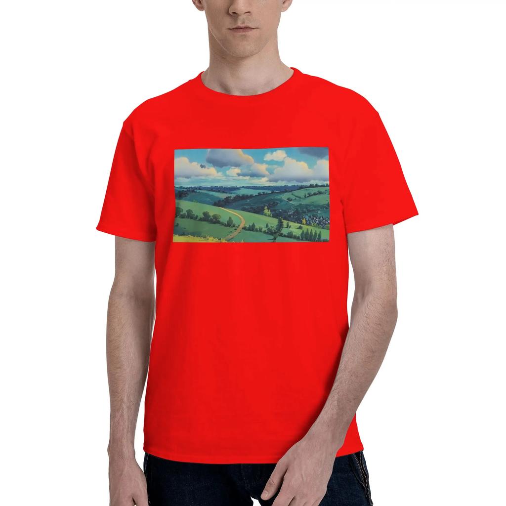 Laputa castle in the sky Men TShirt Plus Size T Shirts Mens ONeck Cotton Tees Short Summer Male