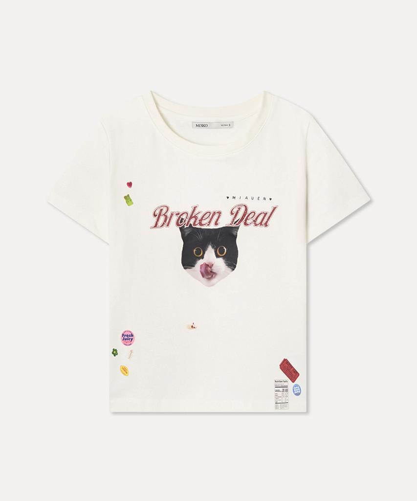 MIXXO Sticker Short Sleeve T-Shirt_Miwhwg308A