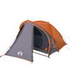 Dome Camping Tent for 2 Persons Grey and Orange Waterproof
