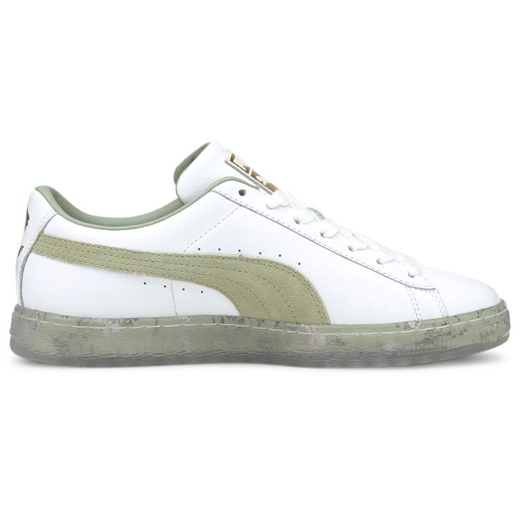 Puma  Basket In Bloom - Desert Sage Women Sneakers White 380117-02
