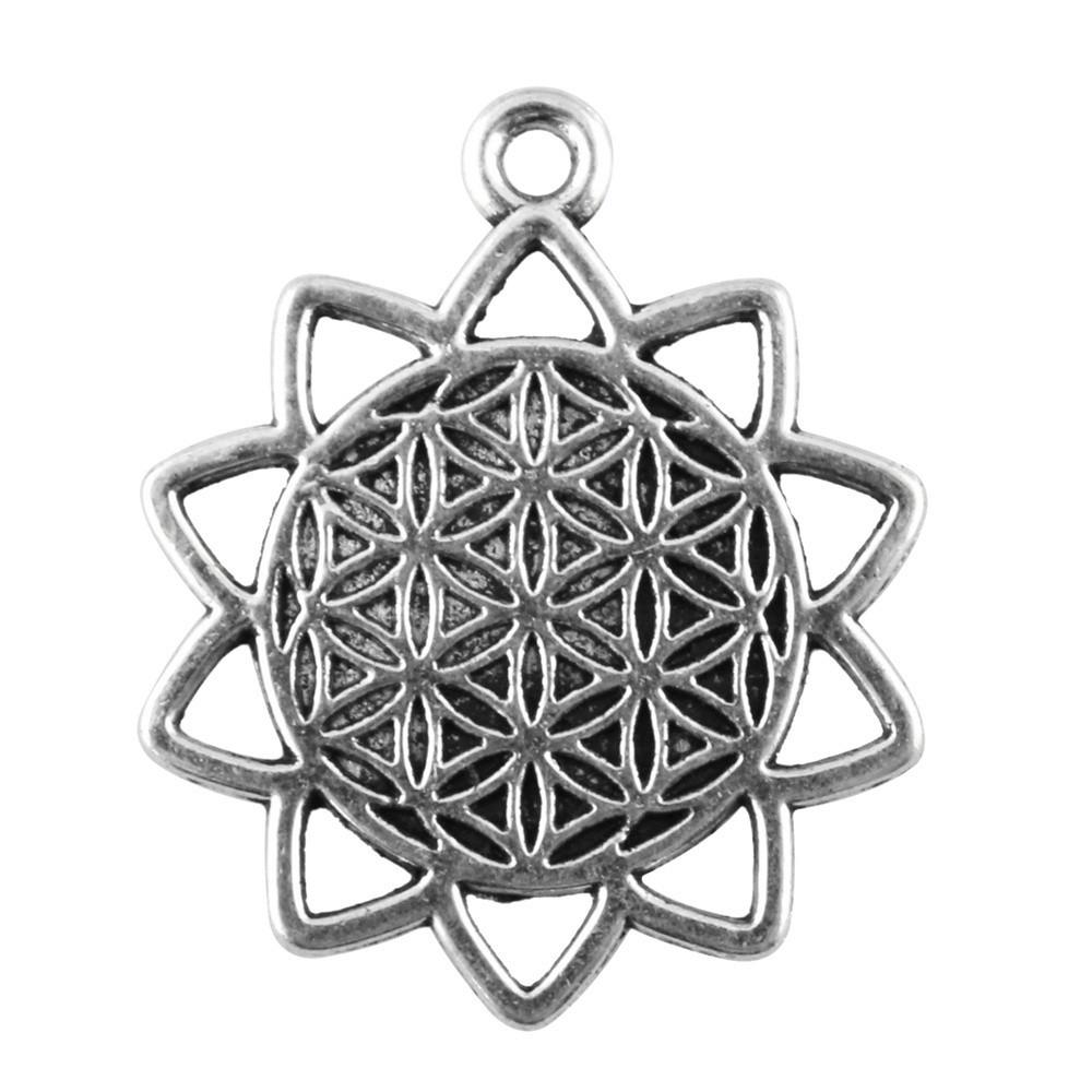 Flowers Of Life Charms Vintage Alloy Pendants For Nature Inspired Jewelry Making