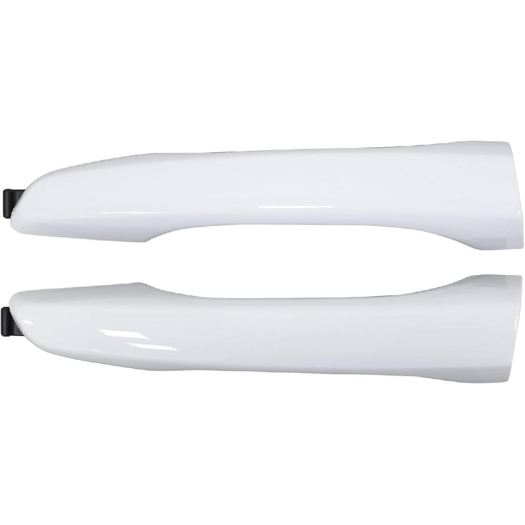 ApplianPar Front Driver and Passenger Side Exterior Door Handle White for Hyundai Elantra 2017-2020
