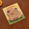4PCS Creative Capybara Sticky Notes Kawaii Memo Pads Bookmark Stickers Office Study Supplies