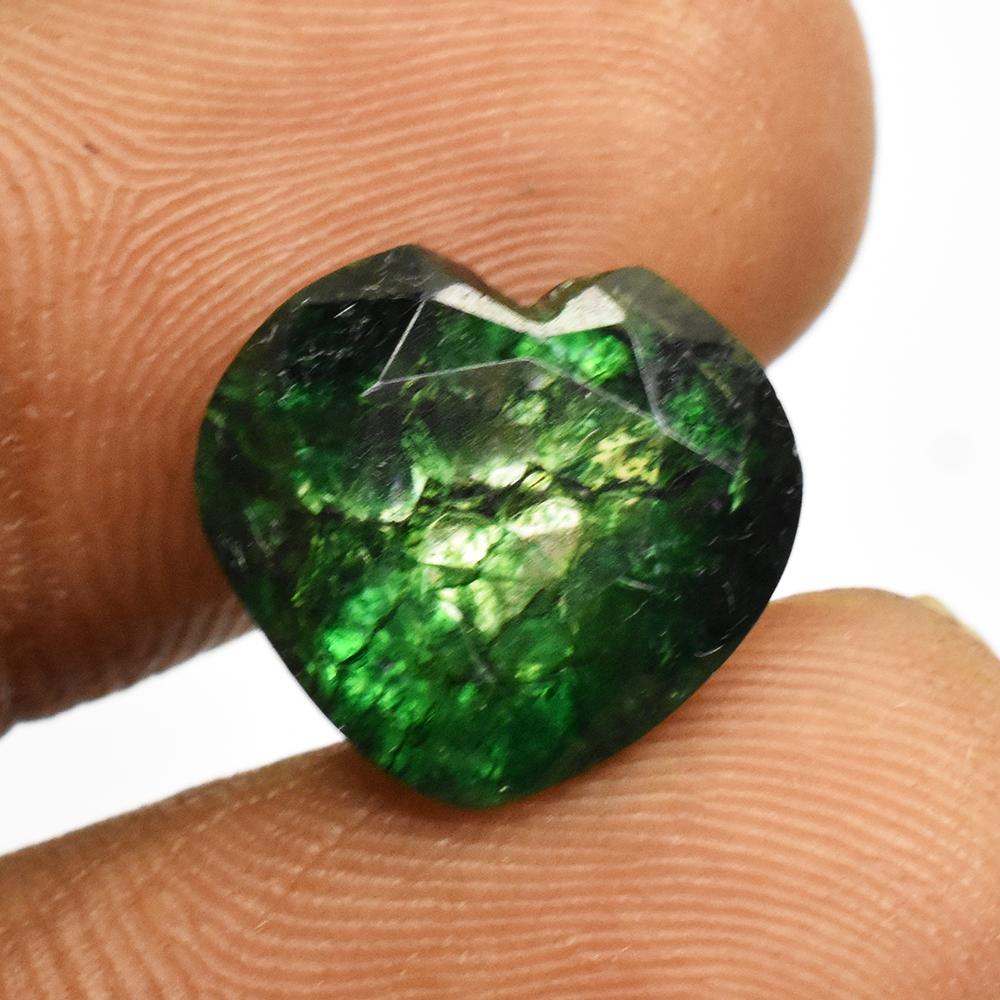 Natural Green Emerald Loose Gemstone 8.10 ct Heart Cut Colombian for Jewelry Making and Crafts
