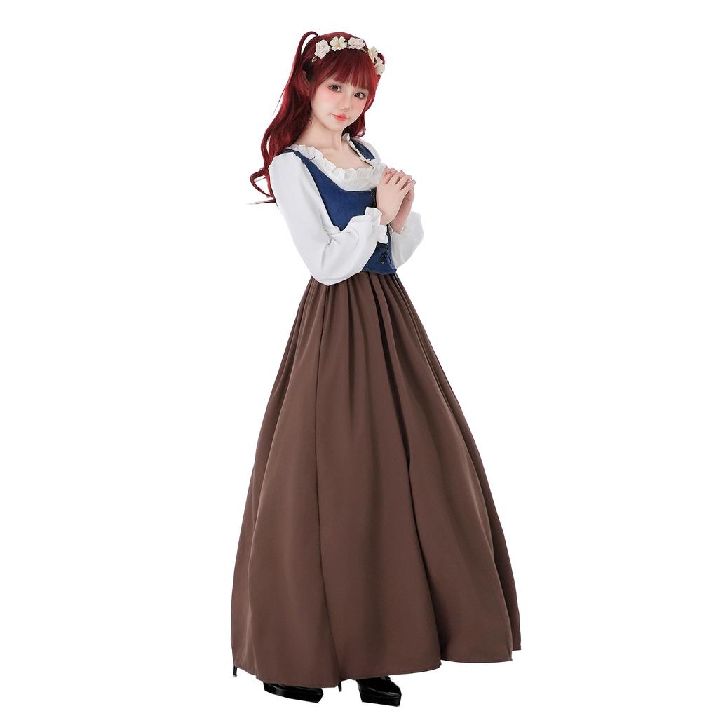 Robe médiévale Renaissance européenne et américaine vêtements de spectacle Oktoberfest Jupe Dirndl bavaroise