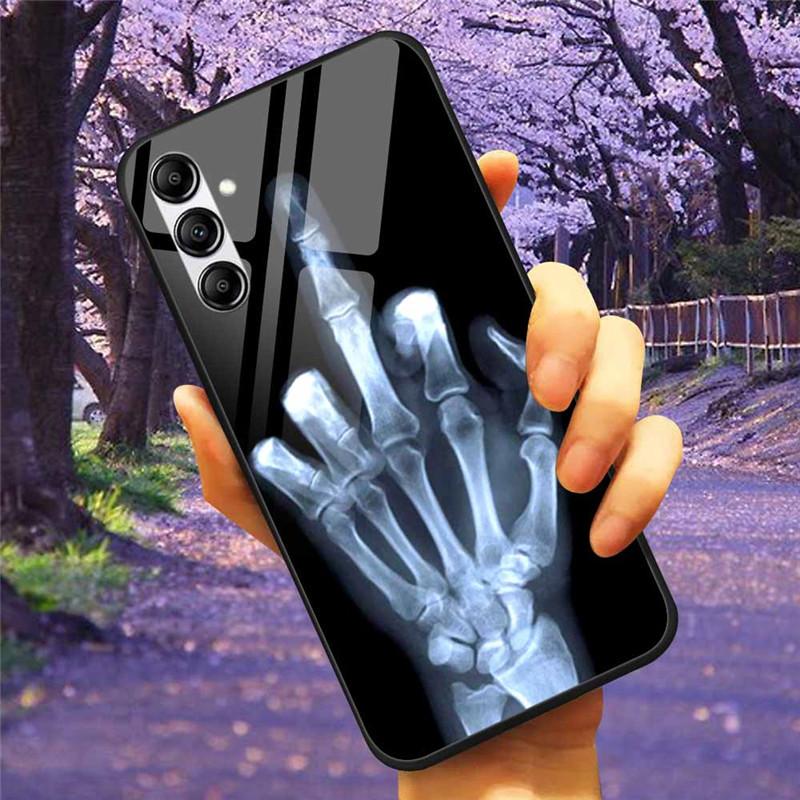 Tempered Glass Phone Case For Samsung A34 A14 A54 5G Cover For Galaxy A13 A137F A24 M54 A8 Plus Hard Back Bumper A 54 GalaxyA34