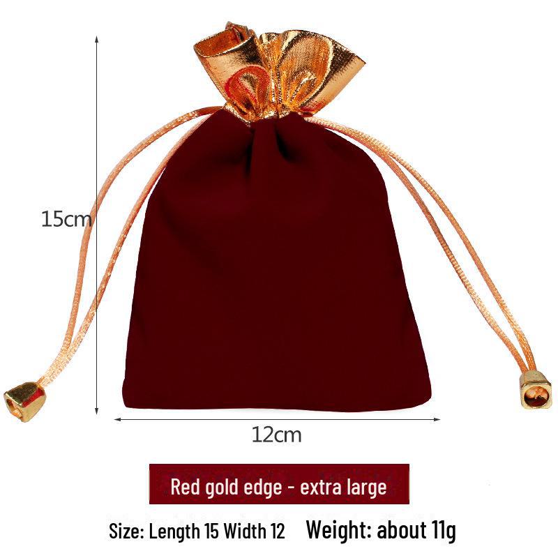 Velvet Drawstring Jewelry Bag: New Year's Lucky Charm Pouch