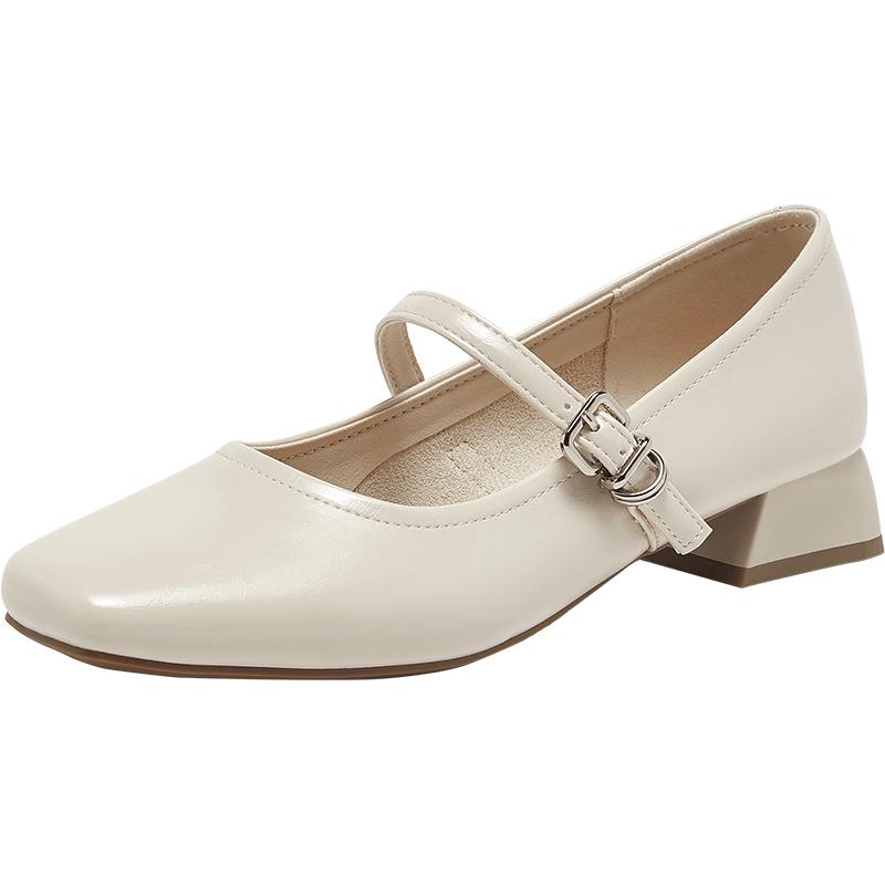 Women s Square Toe T-Strap Mary Jane Pumps EU 37
