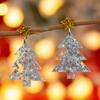 Holiday Acrylic Tassel Drop Earrings Christmas Theme Pattern Stylish Studs Earrings Unique Christmas Earrings for Party